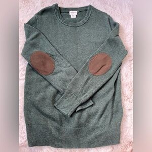 Crewcuts Green Sweater with Brown Elbow Patches
